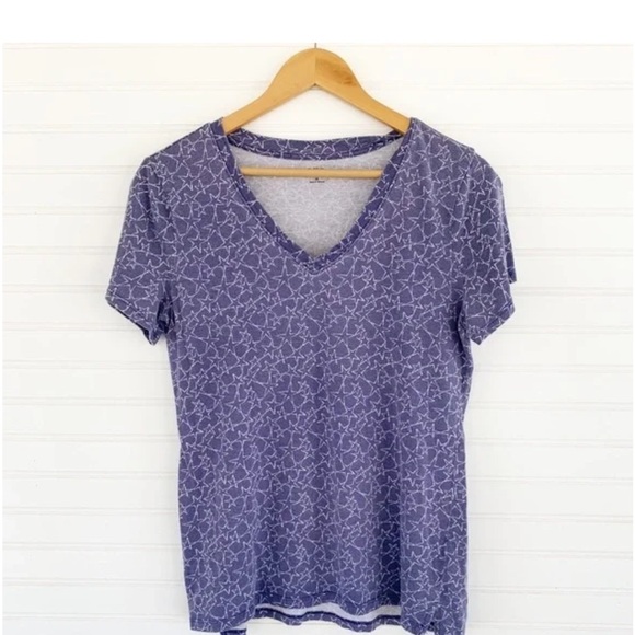 a.n.a Blue and White Short Sleeve T-Shirt - Picture 1 of 4